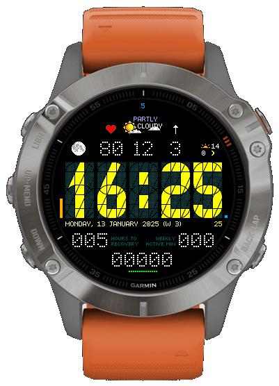 Segment34 表盘在 Garmin 手表上的实际效果